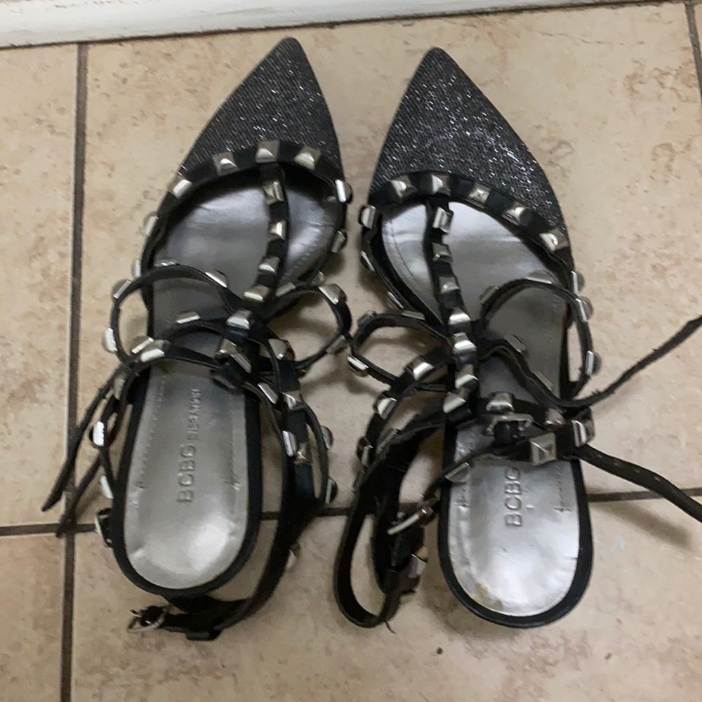 Zapatos negro con plata